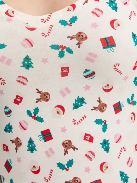 United Colors of Benetton top piżamowy kolor beżowy 3LFC1H00B