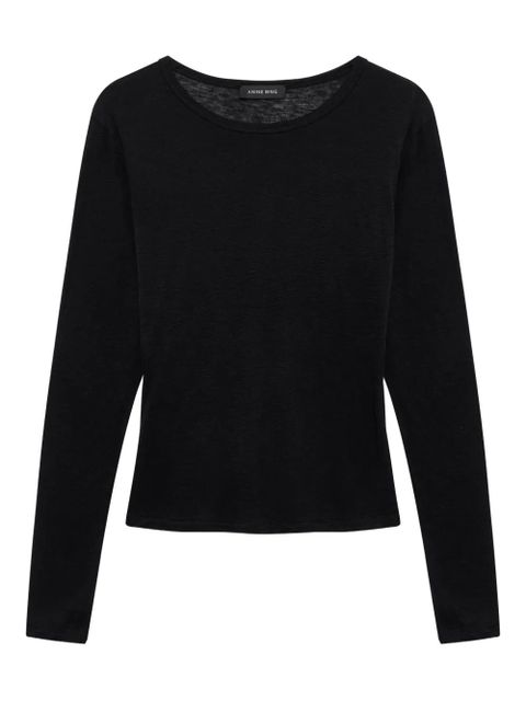 ANINE BING long-sleeve sylvie tee - Black - zdjęcie produktu nr 1