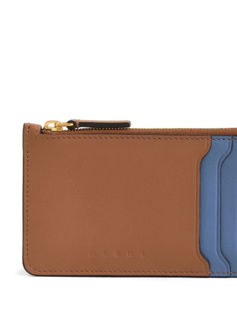 Marni logo-debossed cardholder - Brown