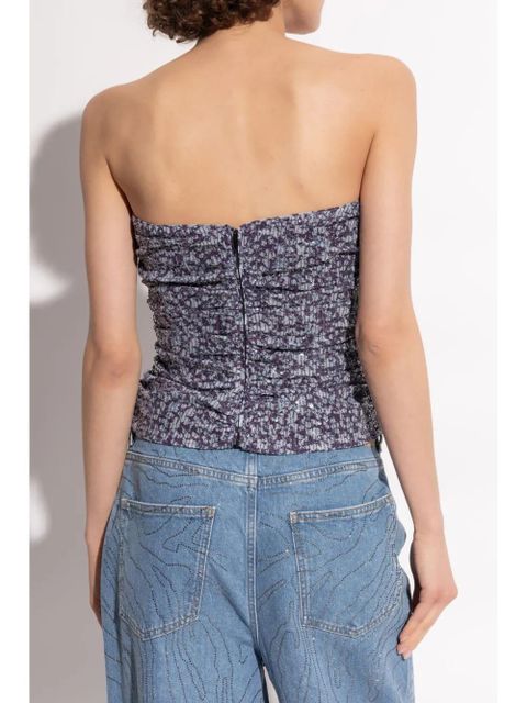 ROTATE BIRGER CHRISTENSEN ruched strapless top - Purple