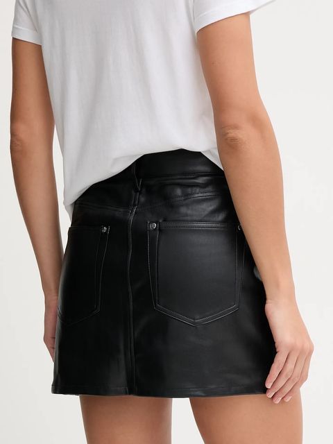 Calvin Klein Jeans spódnica kolor czarny mini prosta LV044D622G