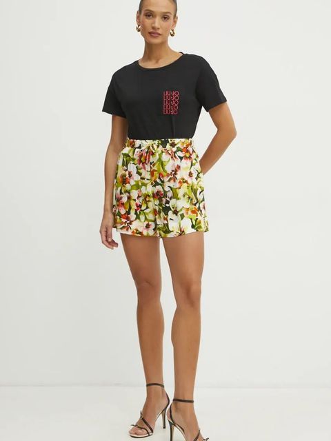 Liu Jo t-shirt bawełniany damski kolor czarny VA5152.JS923 - zdjęcie produktu nr 2