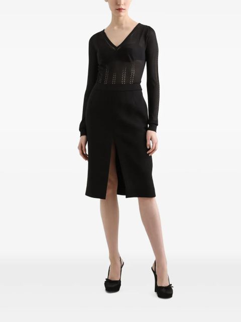 Dolce & Gabbana openwork-areas sweater - Black - zdjęcie produktu nr 2