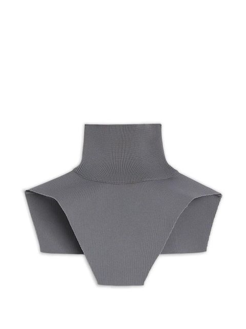 Jil Sander ribbed high-neck plastron - Grey - zdjęcie produktu nr 1