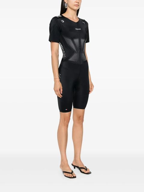 Coperni x PUMA rubberised-logo playsuit - Black