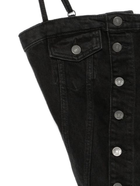 Reformation Coco denim top - Black - zdjęcie produktu nr 2