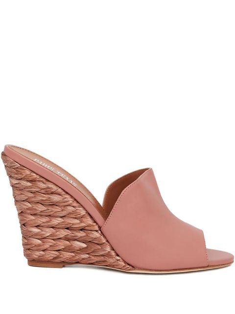 Paris Texas raffia wedge sandals - Pink - zdjęcie produktu nr 1