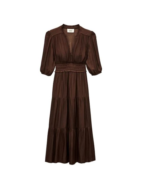 Ba&Sh shirred tiered dress - Brown - zdjęcie produktu nr 1