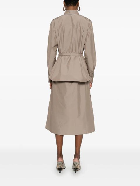 FENDI poplin shirt dress - Brown