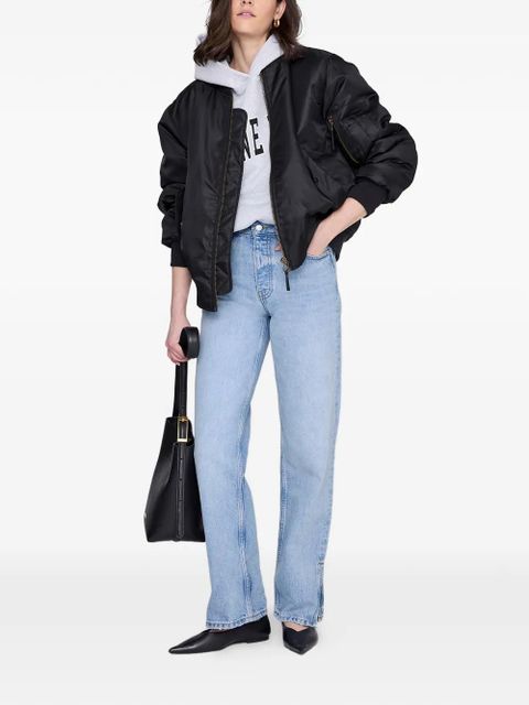 ANINE BING logo-detail hoodie - Grey - zdjęcie produktu nr 2