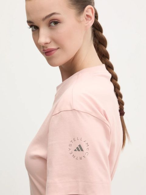 adidas by Stella McCartney t-shirt bawełniany damski kolor różowy JJ2553