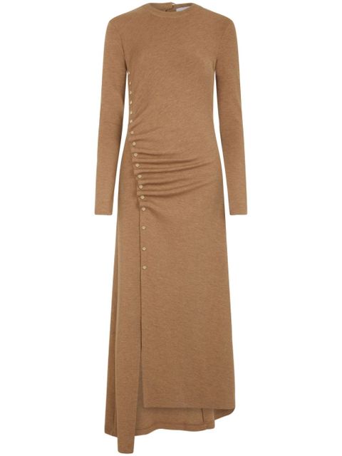 Rabanne asymmetric long-sleeve dress - Brown - zdjęcie produktu nr 1