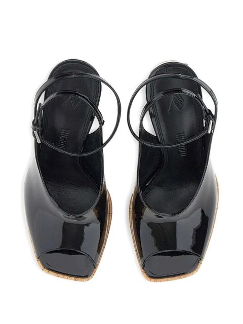 The Attico Ornella ankle-strap heeled sandals - Black