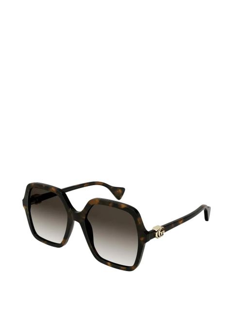 Gucci Eyewear logo-detail sunglasses - Brown - zdjęcie produktu nr 1