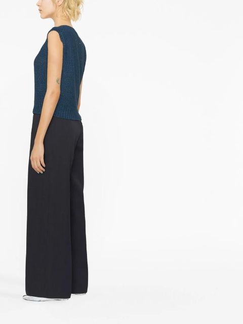 Maison Margiela basket-weave sleeveless sweatshirt - Blue