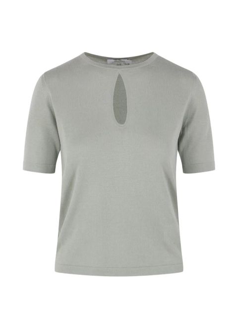 Max Mara fine-knit T-shirt - Grey - zdjęcie produktu nr 1