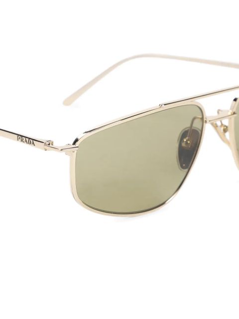 Prada Eyewear rectangle-frame sunglasses - Gold