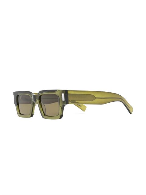 Saint Laurent Eyewear wayfarer-frame sunglasses - Green - zdjęcie produktu nr 2