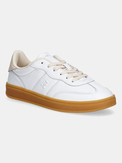 Tommy Hilfiger sneakersy skórzane TH PREMIUM HERITAGE SNEAKER damskie kolor biały FW0FW08755 - zdjęcie produktu nr 1