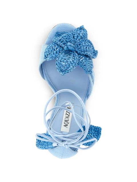 Aquazzura Calypso flower-detail sandals - Blue