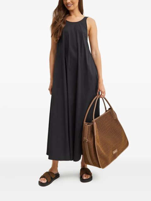 Max Mara Romea sleeveless tie-strap midi dress - Black - zdjęcie produktu nr 2