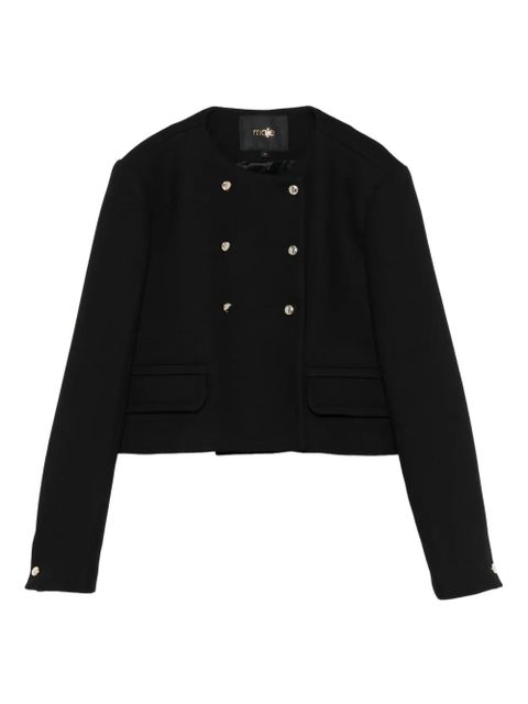 Maje double-breasted cropped blazer - Black - zdjęcie produktu nr 1