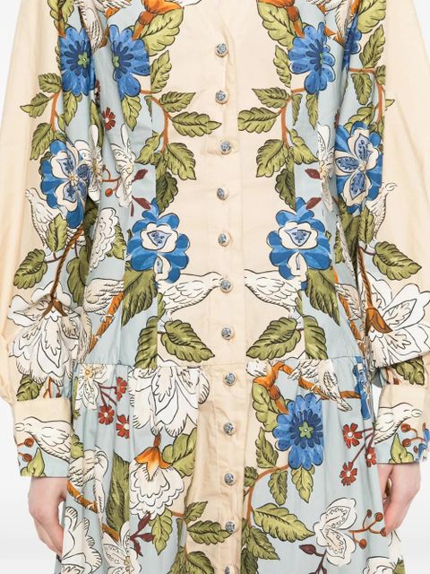 FARM Rio Sand Garden midi dress - Neutrals