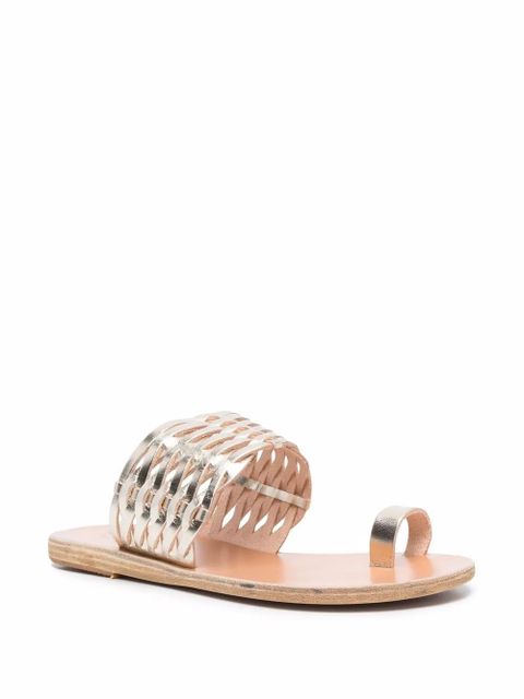 Ancient Greek Sandals metallic-effect leather mules - Gold - zdjęcie produktu nr 2