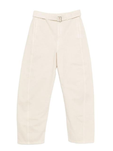 LEMAIRE twisted belted trousers - Neutrals - zdjęcie produktu nr 1