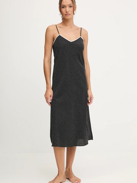 Lauren Ralph Lauren koszula nocna damska kolor czarny ILN02439 - zdjęcie produktu nr 1