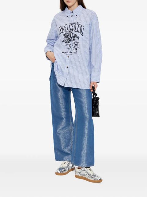 GANNI metallic-effect jeans - Blue - zdjęcie produktu nr 2