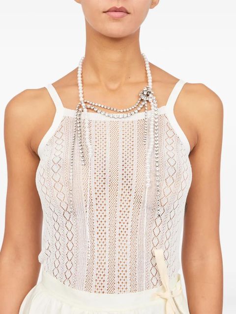 MM6 Maison Margiela crystal necklace - Silver