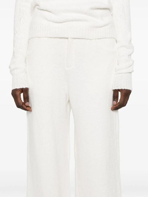 Aya Muse wide-leg knitted trousers - White