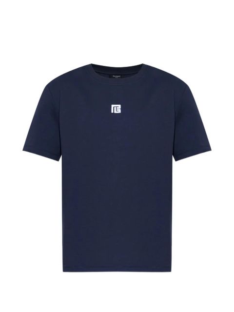 Balmain logo-detail short-sleeve T-shirt - Blue - zdjęcie produktu nr 1