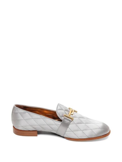 Tod's quilted logo-detail loafers - Grey - zdjęcie produktu nr 2