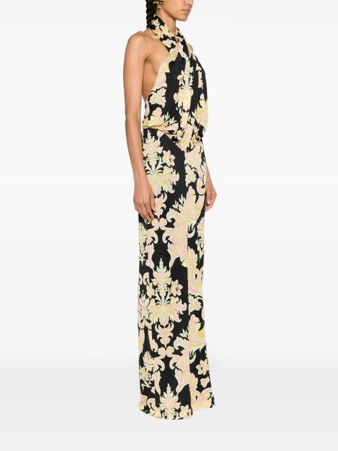 ETRO paisley-print halterneck dress - Black