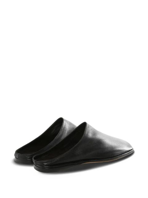 The Row square-toe slides - Black