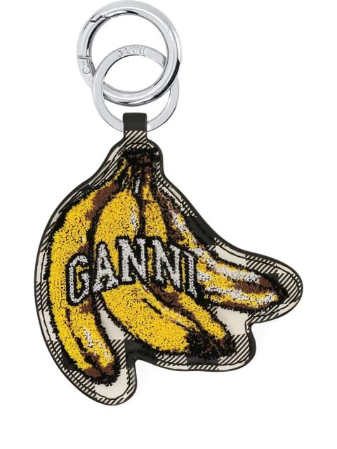 GANNI logo keyring - Black - zdjęcie produktu nr 1