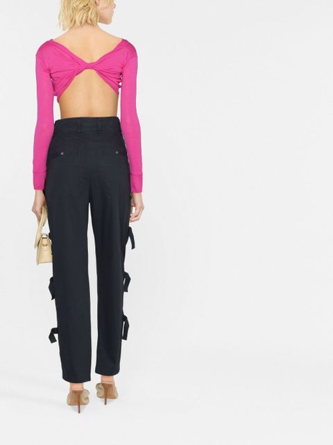 Jacquemus cropped button-fastening cardigan - Pink - zdjęcie produktu nr 2