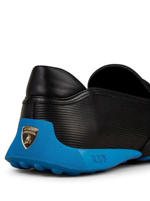 Tod's Automobili Lamborghini slip-on leather driving shoes - Black