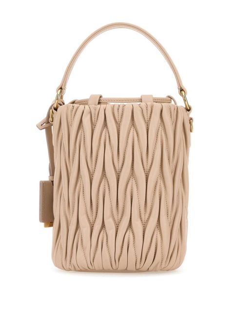 Miu Miu leather bucket bag - Neutrals