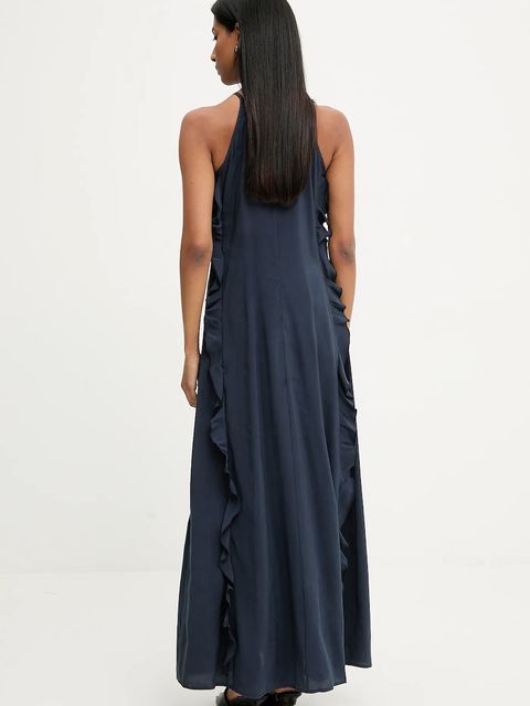 Answear.LAB sukienka kolor granatowy maxi prosta