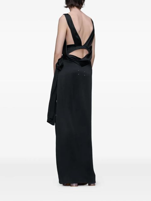 Maison Margiela bow-detail asymmetric gown - Black
