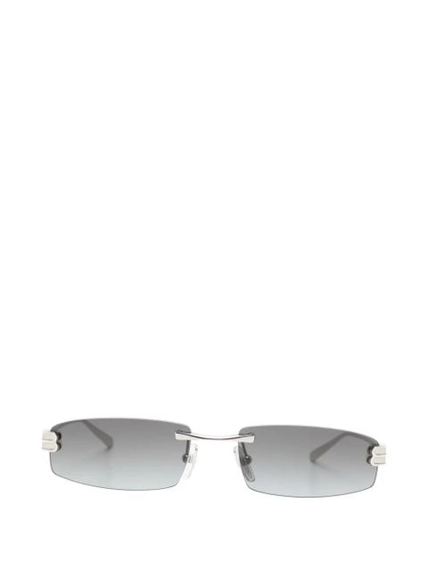 Balenciaga Eyewear rectangle-frame rimless sunglasses - Silver - zdjęcie produktu nr 1