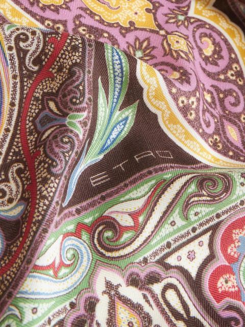 ETRO paisley-print cashmere-blend scarf - Brown - zdjęcie produktu nr 2