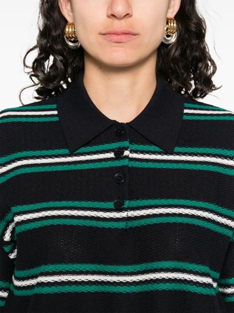 SANDRO striped polo top - Blue