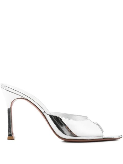 Amina Muaddi 95mm Alexa Slipper mules - Silver - zdjęcie produktu nr 1