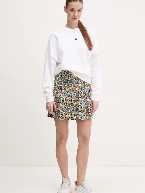 adidas Originals spódnica bawełniana Liberty kolor niebieski mini rozkloszowana JC7774