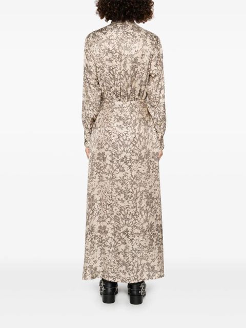 Golden Goose graphic-print maxi dress - Neutrals