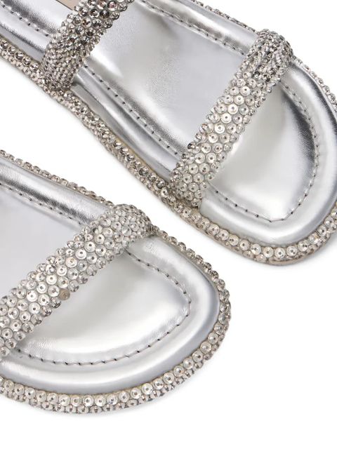 Casadei embellished strap ballerinas - Silver